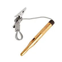 6-24V медная электрическая Ручка Универсальный тестовый светильник для автомобильной цепи, карандаш для проверки цепи, безопасная ручка, медная ручка