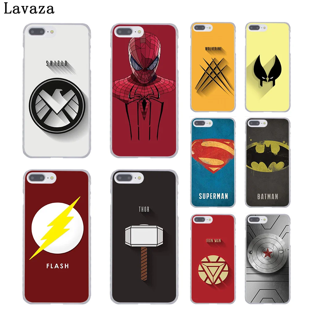 Lavaza Marvel DC супергерой логотип Жесткий Чехол для телефона iPhone 4 5 5C 6 6plus 7 8plus X XS XR 11 11pro Max