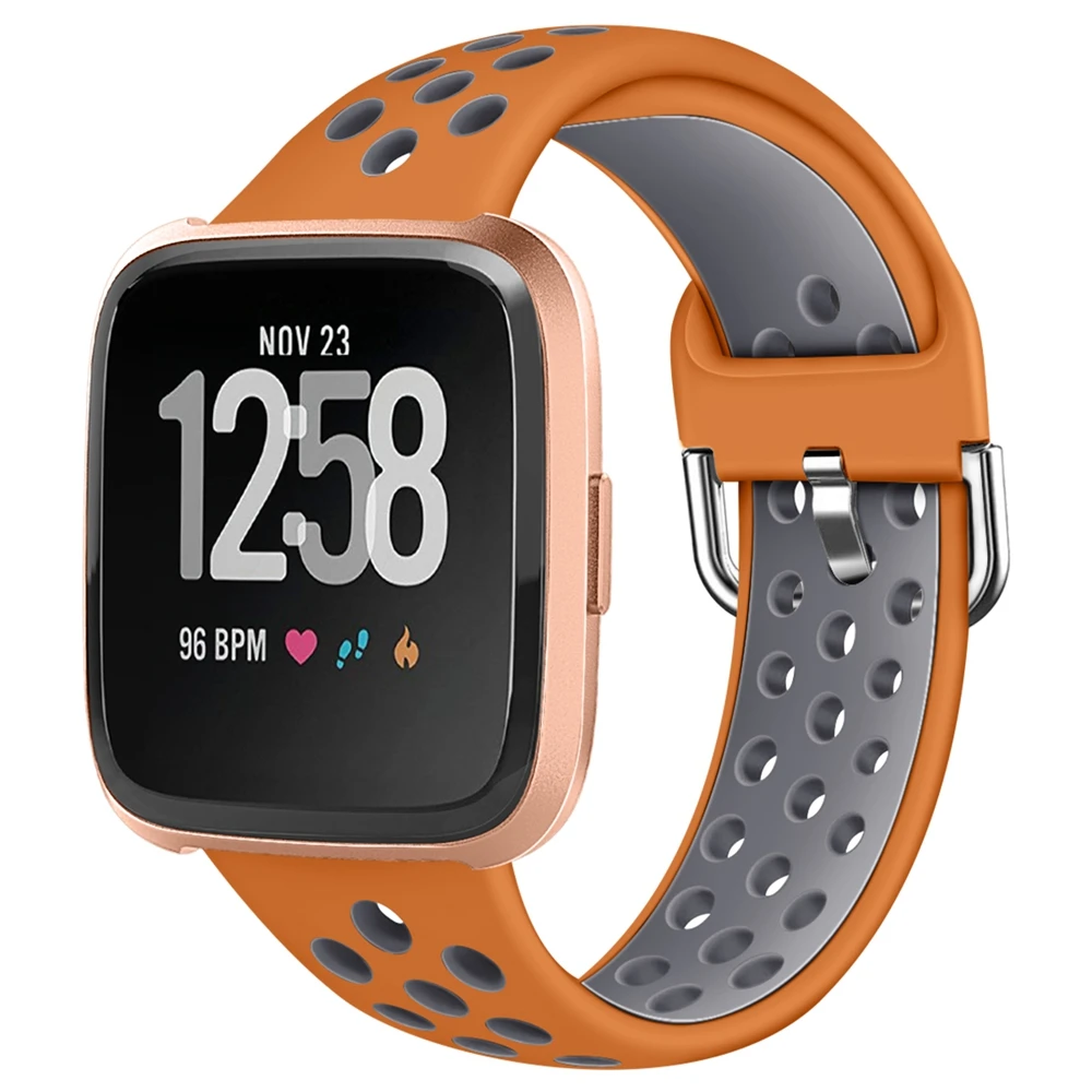 Hangrui для Fitbit versa ремешок Силиконовый ТПУ ремешок для Fitbit versa lite Браслеты Спортивный дышащий Браслет Смарт часы