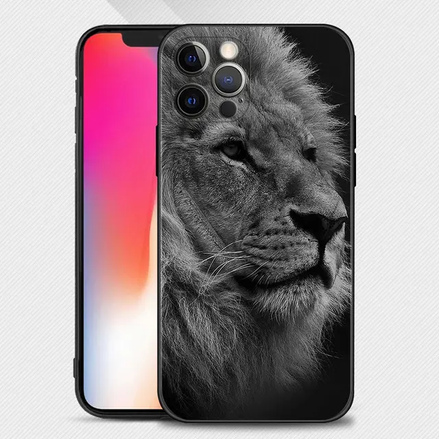 Case For Apple iPhone 13 12 11 Pro Max Mini XS Max XR X 7 8 Plus 6 6S SE 2020 Cover Shell Wolf Dog Cat Bird Lion Tiger Animal B03