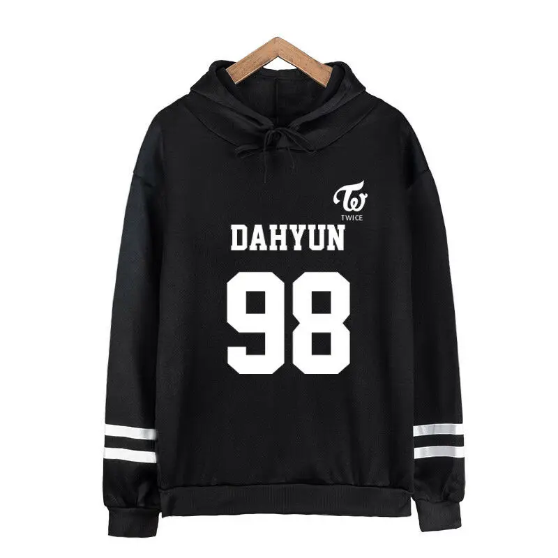 Mainlead Kpop TWICE толстовки Sana Da Hyun Na Yeon Mina Momo унисекс - Цвет: DAHYUN BLACK