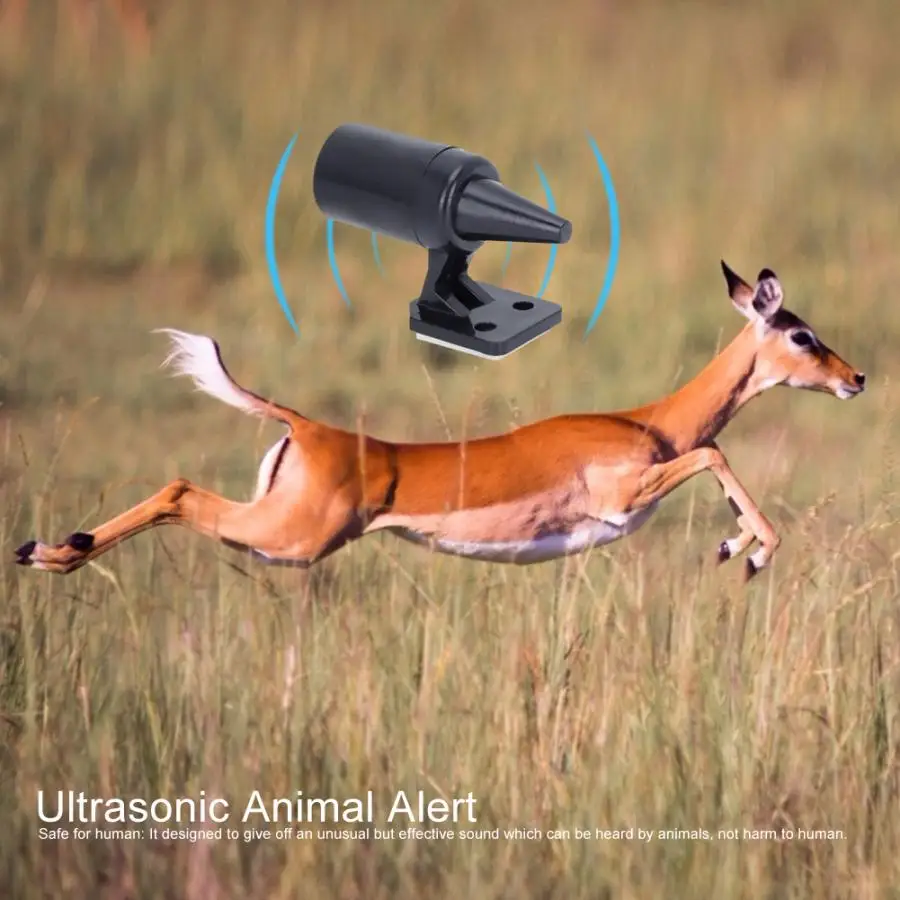 

1/ 4PCS Car Detachable Ultrasonic Deer Snake Alert Sound Alarm Wind Power Animal Repeller For Camping Home Garden Repeller