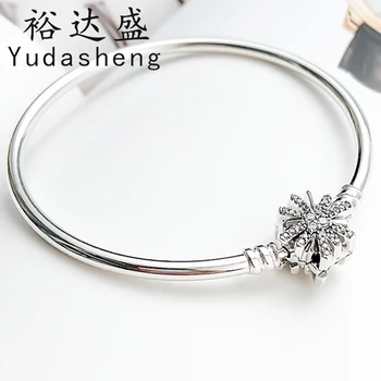 

Dazzling fireworks star wish snowflake bracelet high quality women's jewelry wholesale Fit Original Charm