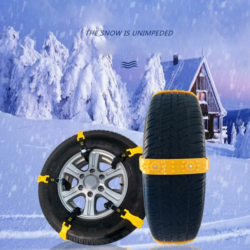 10 шт. автомобильный снег шины колеса ТПУ противоскользящие цепи ремень для двух шин грузовик внедорожник