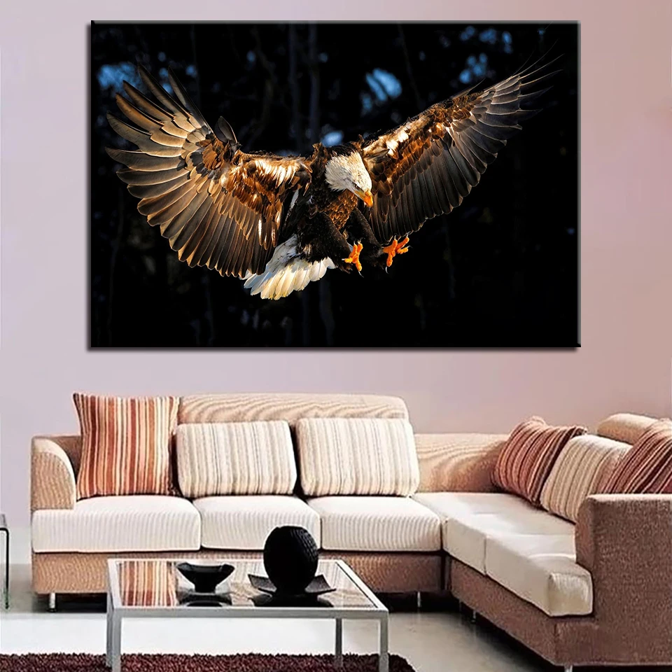 

Artwork Poster HD Prints Home Decoration 1 Pieces Eagle Animal Wall Art Modular Modern Pictures For Living Room Canvas Painting