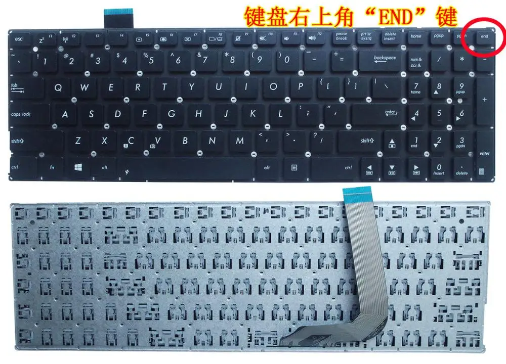 Для ASUS X542 K542 A542 X542U FL8000 A580U F580U US клавиатура