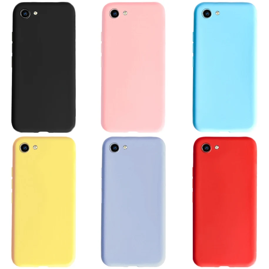 Matte Case For Vivo Y81 Y 81 Cover Silicone Soft TPU Plain Color