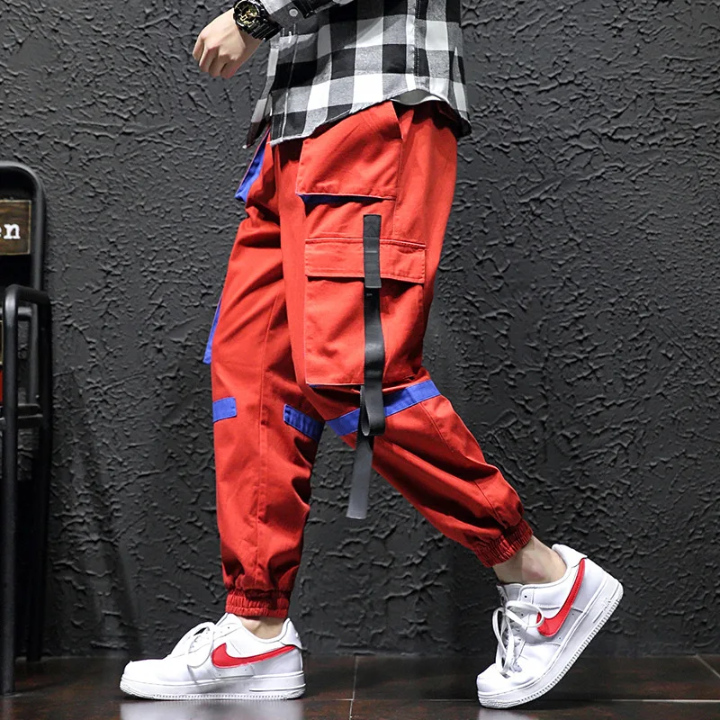 

2020 Spring Main Push Large Size Japanese-style Black Wall Contrast Color Workwear Capri Pants Trousers M-5x Hk13