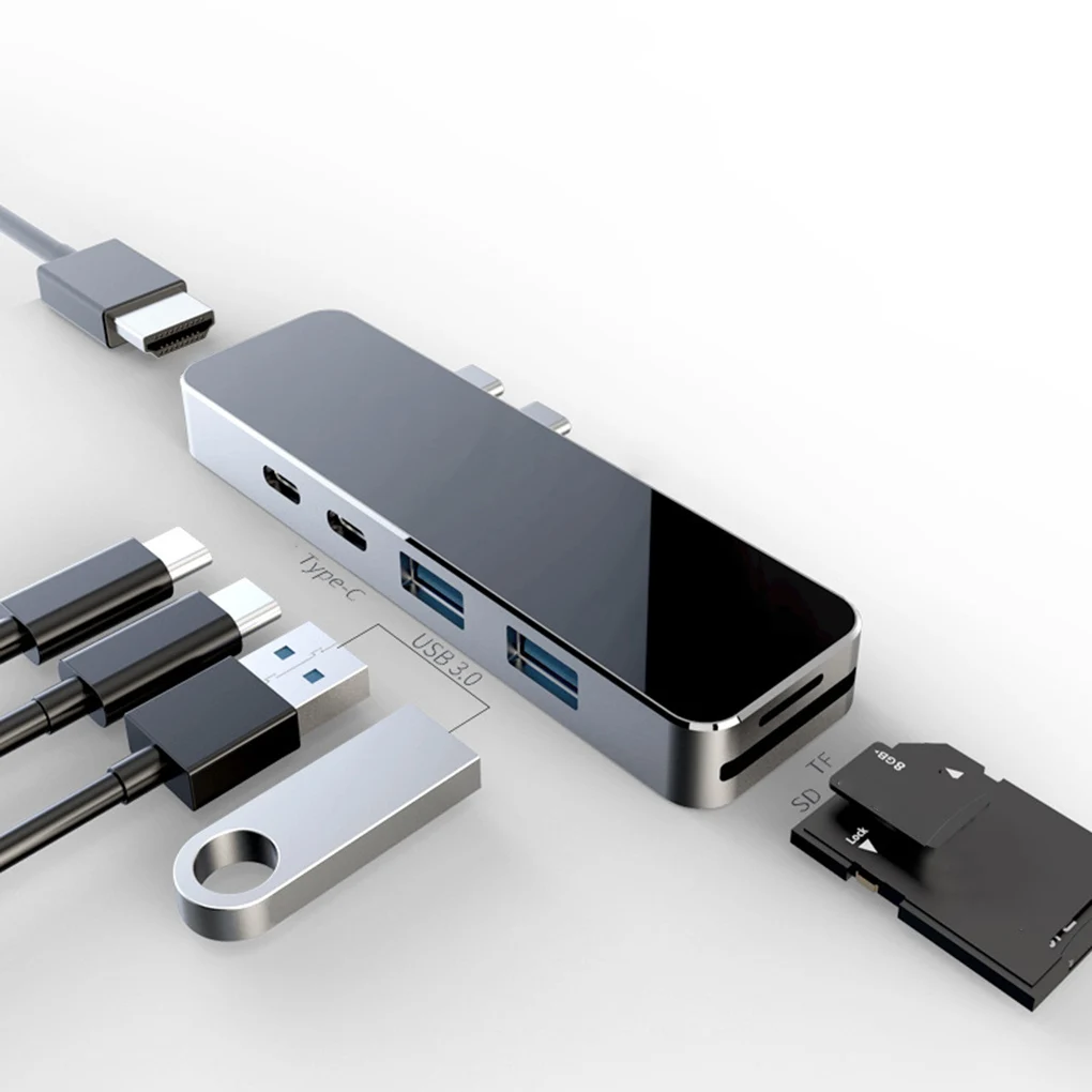 Адаптер 11 в 1 USB C концентратор type-C адаптер для ноутбука USB 3,0 HD док-станция алюминиевый корпус usb-хаб