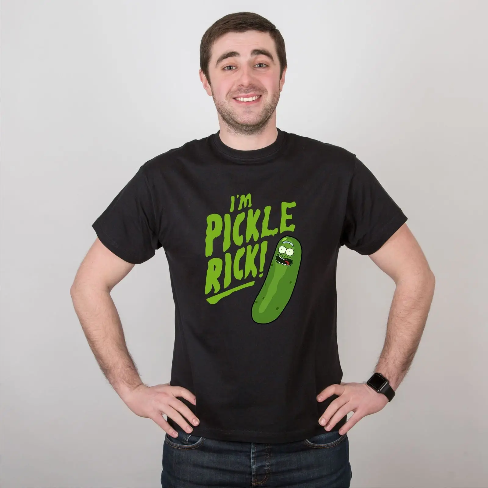Футболка Rick &amp marty унисекс футболка с коротким рукавом принтом I'm Pickle Мужская
