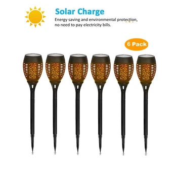 

2-8pcs Solar Flame Light Flickering lawn lamp LED Solar Flame Light Lamp Flickering Waterproof Garden Decoration Landscape Lawn