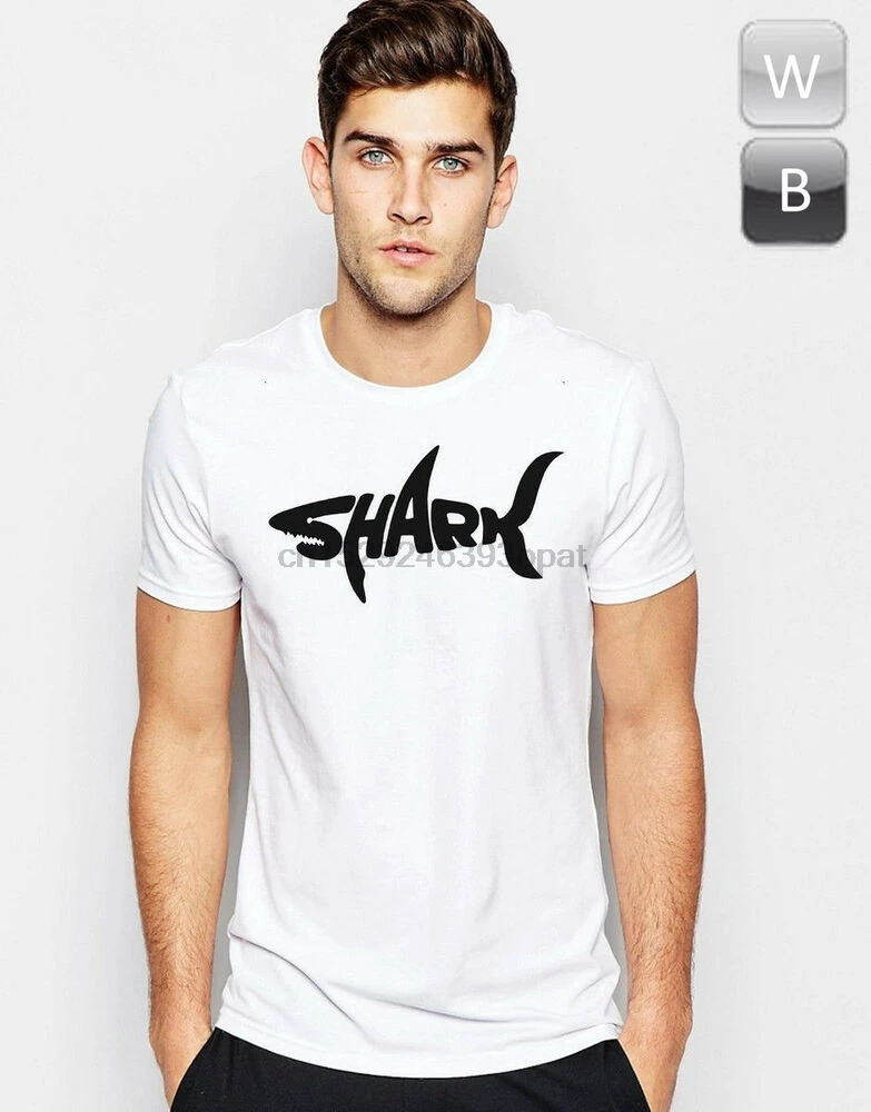 Shark T-Shirt Gift Slogan Cool Printed Graphic Unisex Tee Top Tshirt T | Мужская одежда