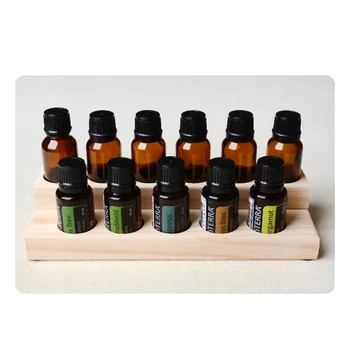 

Essential Oils Storage Rack, 2 Tiers Wooden Essential Oils Nail Polish Display H 53CB