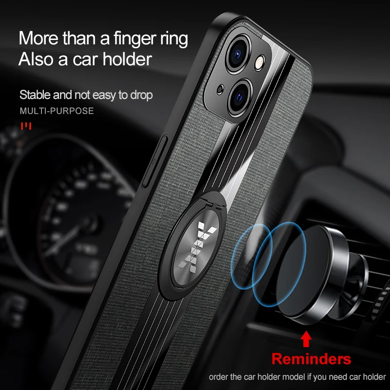 Sweat Proof Car Holder Ring Stander Phone Case For iPhone 12