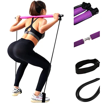 

Yoga Resistance Bands Pedal puller Fitness Equipment Pilates Stick Body building Crossfit Rubber Tube Elastic Bands Exercise
