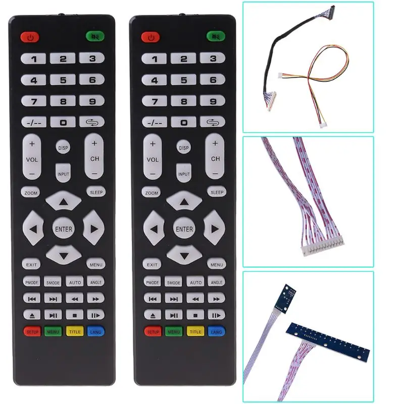 V56 Универсальный ЖК телевизор контроллер драйвер платы PC/VGA/HDMI/USB интерфейс + 7 ключ