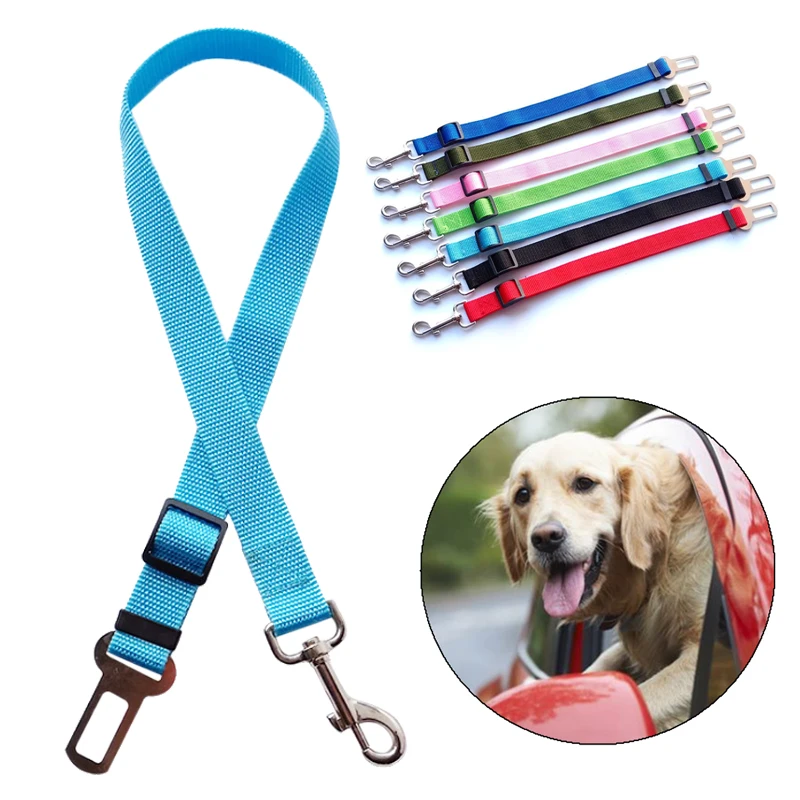 2021 nuevo vehículo mascota para coche cinturón de silla para perro cinturón de seguridad del coche para cachorros arnés plomo Clip perro suministros palanca de seguridad tracción automática productos