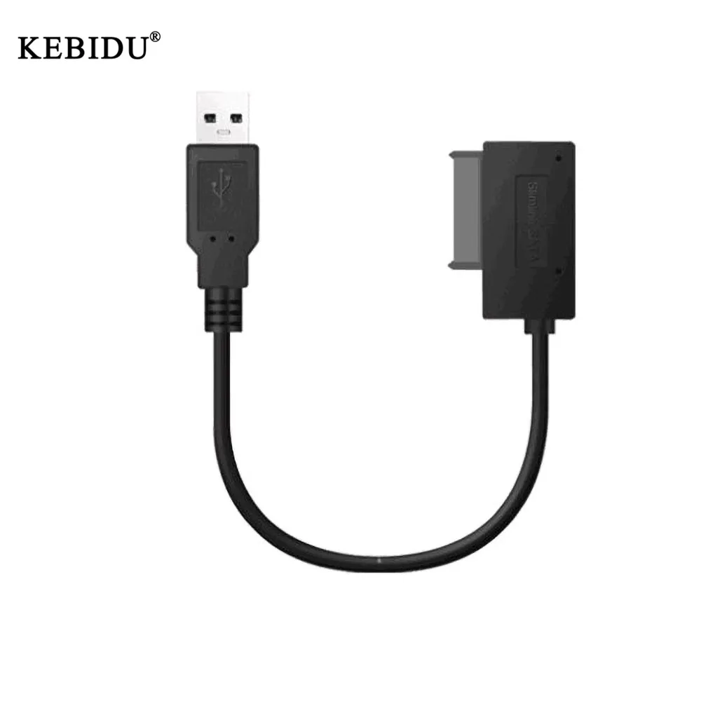 Kebidu мини USB 2 0 адаптер 6P + 7P SATA CD/DVD Rom Кабель 13-штырьковыми разъемами коробка
