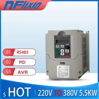 

Hot Sale！ For motor speed control and water pump 1 Phase 220V to 3 Phase 380V 5.5KW VFD Variable Frequenc Inverter