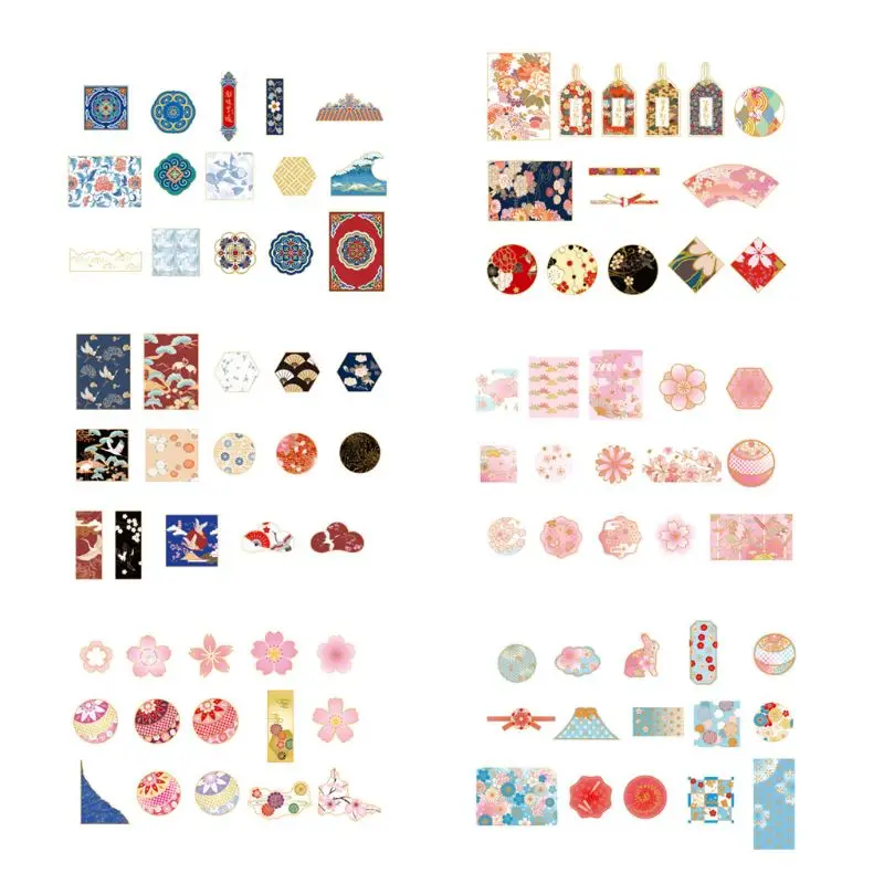 

45pcs/box Flowers Stationery Stickers Sealing Label Travel Sticker Scrapbooking Diary Planner Albums Journal Decorations DIY