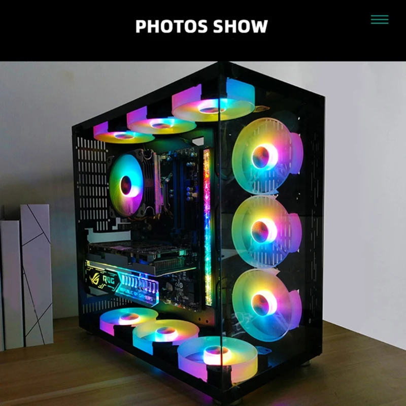 COOLMOON-ȯ RGB ũž ǻ , 140mm ð , 6  Ұ