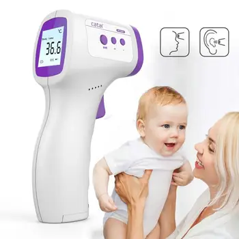 

KT002 Digital Infrared Thermometer Non Contact Forehead Body Pyrometer Muti-fuction LCD Temperature Measurement For Baby Adult