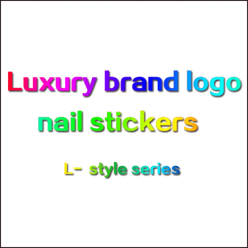 

10 PCS New trend brand logo nail stickers Luxury brand logo nail stickers nail art nail art material accessories