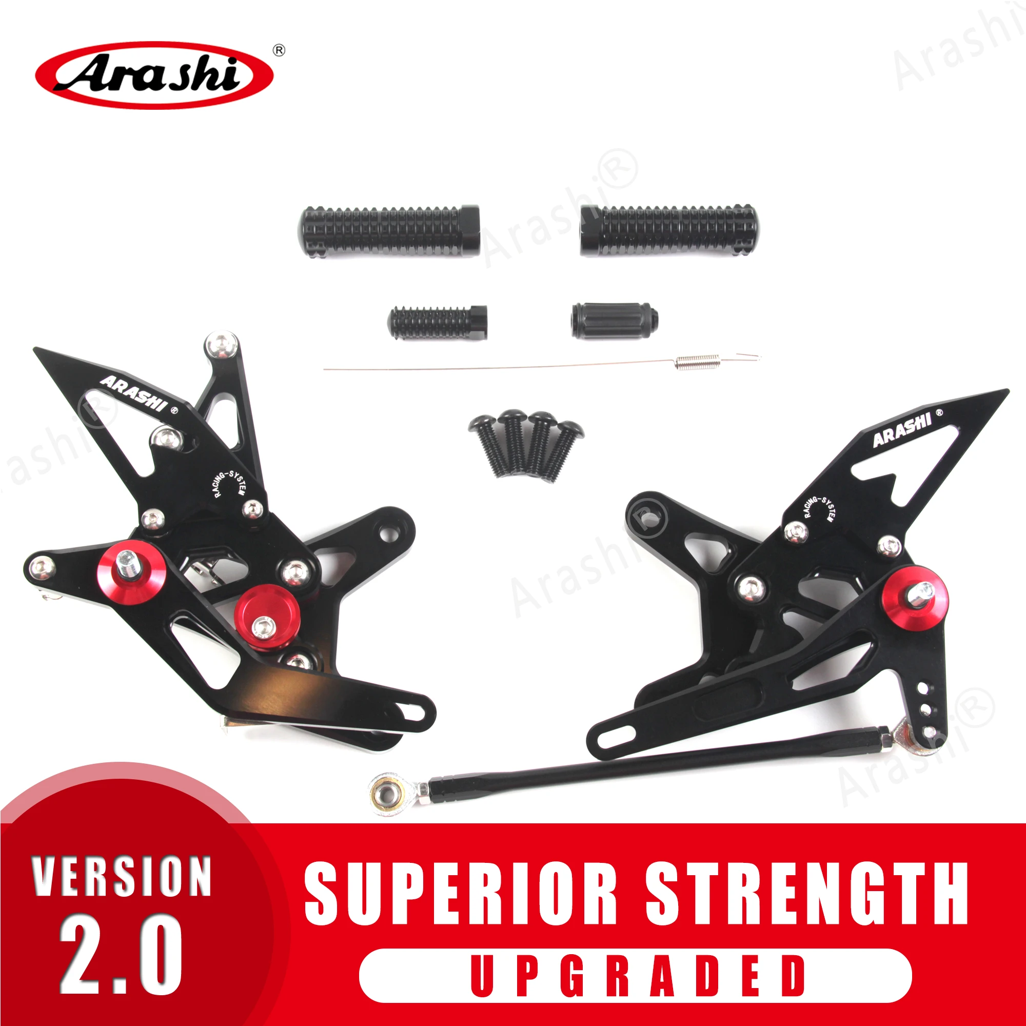 Arashi NINJA ZX6R ЧПУ Регулируемая подножка для ног для KAWASAKI ZX-6R NINJA 2007 2008 Rearset подставка для ног ZX 6R алюминий ZX636 636