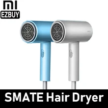 Xiaomi SMATE фен Молодежные отрицательных ионов Уход за волосами 1800 Вт 3-переключения передач, быстро сохнет, анти-поглощение волос портативные аксессуары для волос