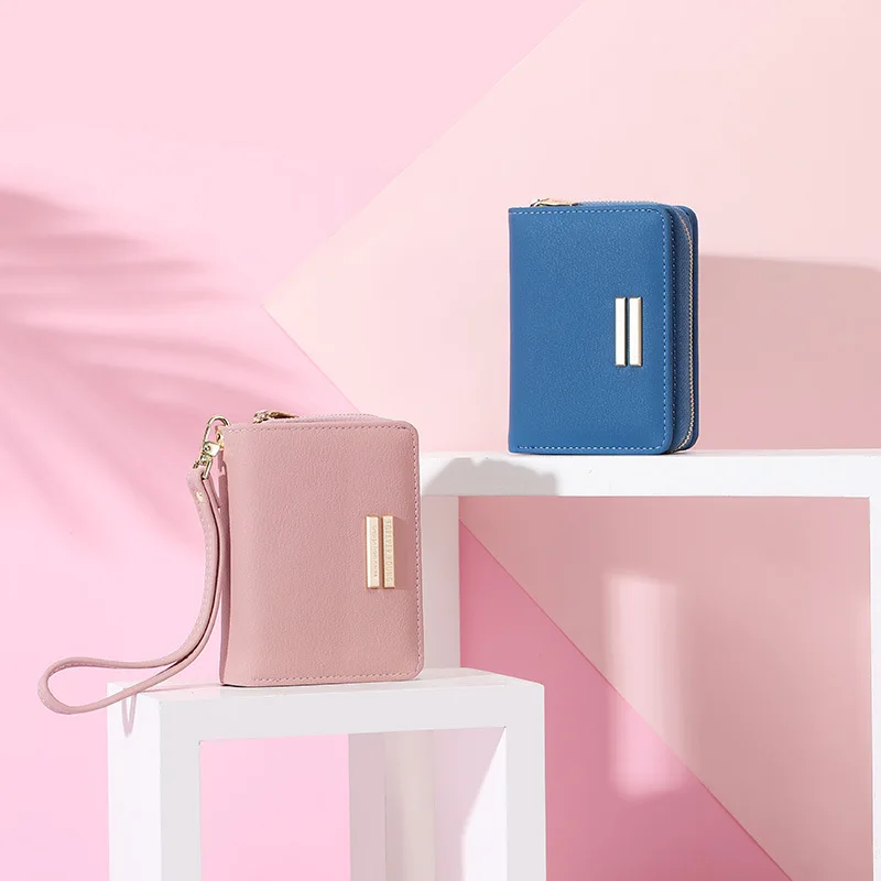 

VenSon New Style Wallet Short Women's Zipper Leather Wallet Forever Young Wallet Multi-functional Purse