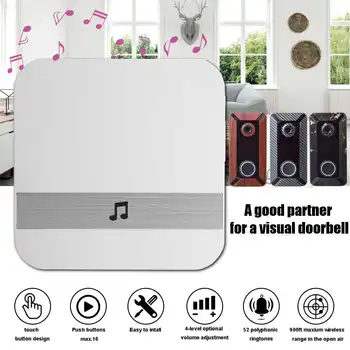 

Wireless Wifi Smart Video Doorbell 433MHz Chime Music Receiver Home Security Indoor Intercom Door Bell Receiver 10-110dB Sounds