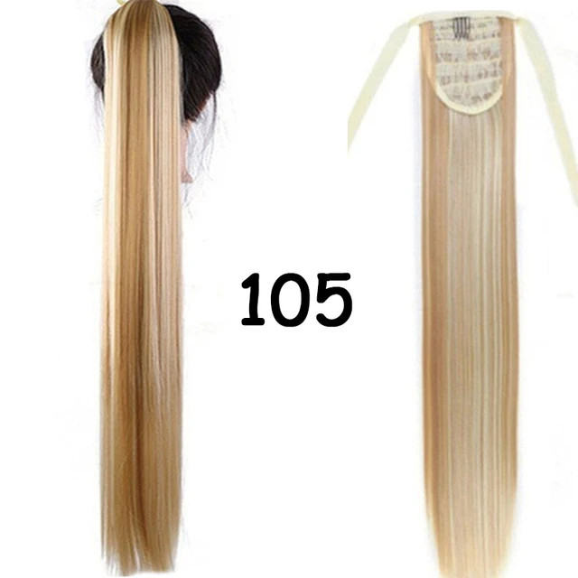 Corn Wavelength Ponytail Synthetic Fake Bandage Hair Extension Black-tailed Blond Girl Heat-resistant Ladies Special Extra Long T1B/27