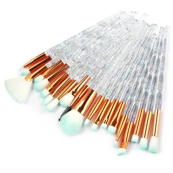 

20pcs Diamond Makeup Brushes Set Fan Powder Eyeshadow Contour Beauty Cosmetic Colorful for Make Up Tool Maquiagem