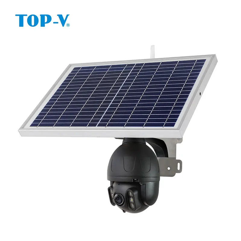 Открытый Водонепроницаемый 1080P 4G авто слежения PTZ солнечная батарея CCTV камера