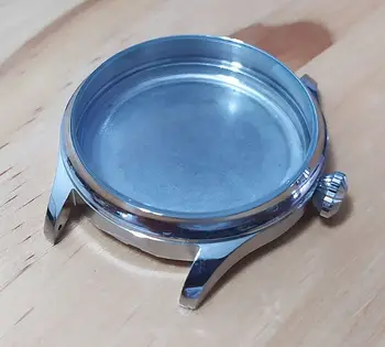 

44mm Stainless Steel Silver Watch Case Fit ETA 6497/6498 Seagull ST36 Movement