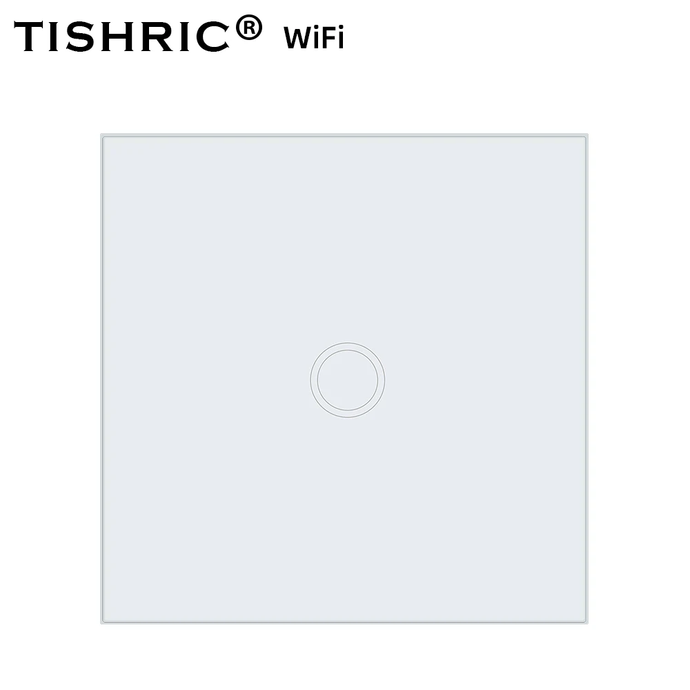 TISHRIC Touch EU WI-FI умный Переключатель 1/2/3 светильник стены Стекло с украшением в виде кристаллов Панель прерыватель WI-FI дистанционного Управление Alexa Google Home - Комплект: 1Gang