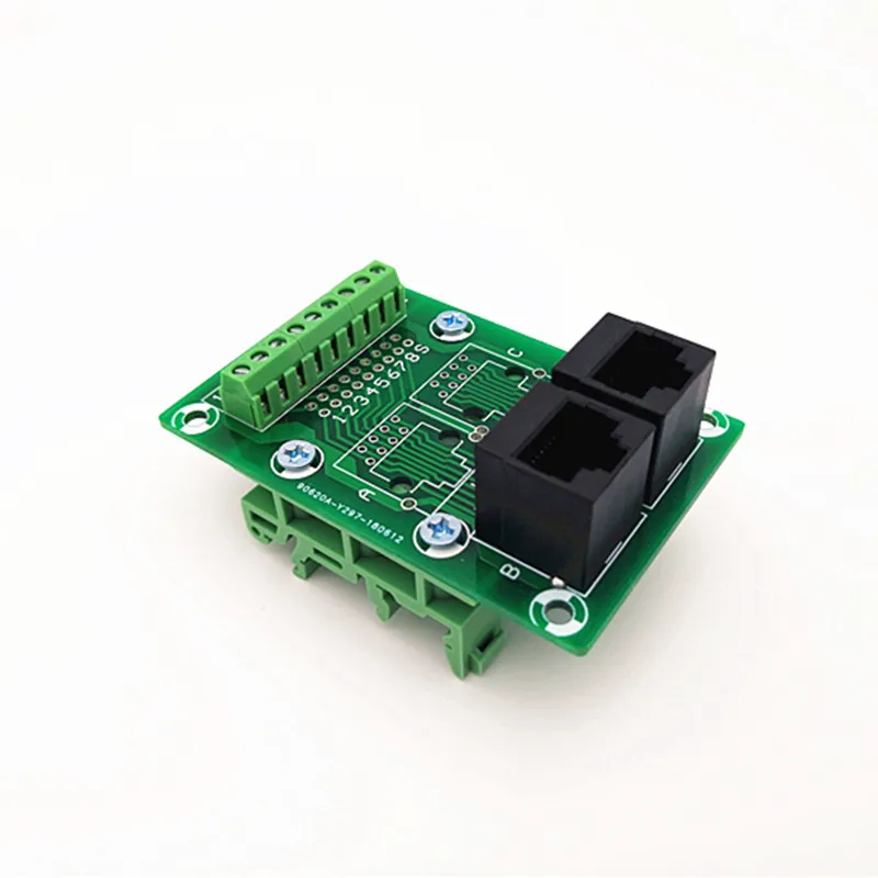 RJ45 8P8C Jack2-Way бусина Breakout Board, клеммный блок, разъем