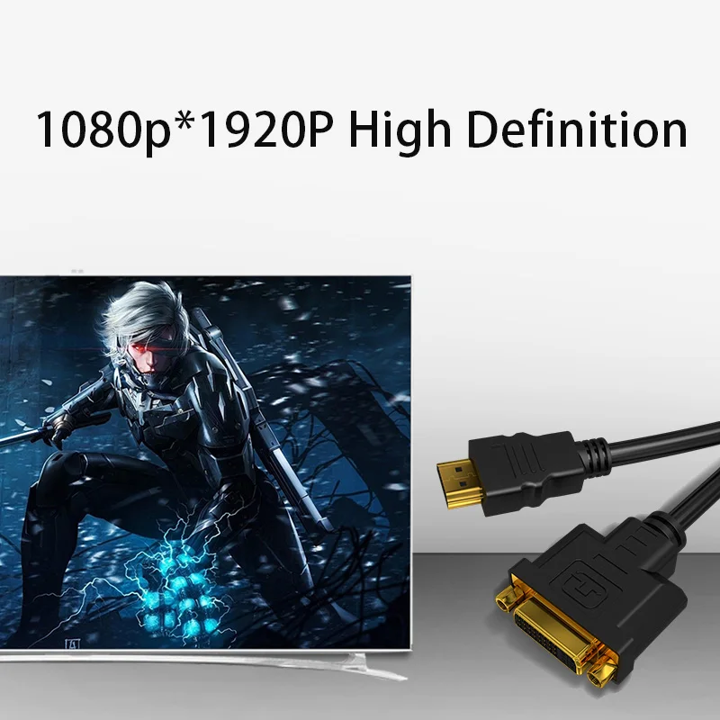 HDMI Мужской к DVI 24+ 5 Женский кабель Dual Link DVI-i адаптер для PS4 HDTV 1080P конвертер Кабель DVI к HDMI 0,3 м