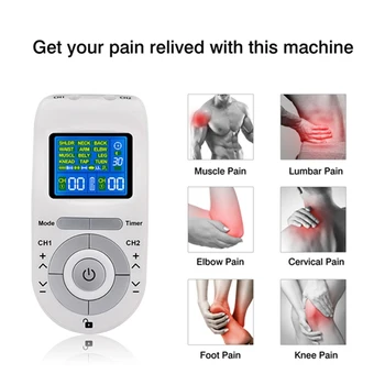 

12 Modes Tens Muscle Body Therapy Massage Machine Unit Pain Relief Pulse Massage EMS Stimulation Electroestimulador Health Care