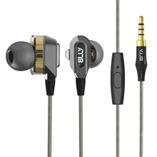 VJJB V1s наушники-вкладыши двойной динамический четырехканальный драйвер бас Mp3 музыкальная гарнитура шумоподавление HIFI проводные наушники с микрофоном