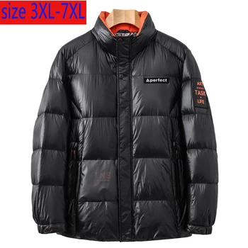 

New Arrival Fashion Super Large Winter Coat Young Men Grey Duck Down Thick Jacket Casual Plus Size 3XL 4XL 5XL 6XL 7XL
