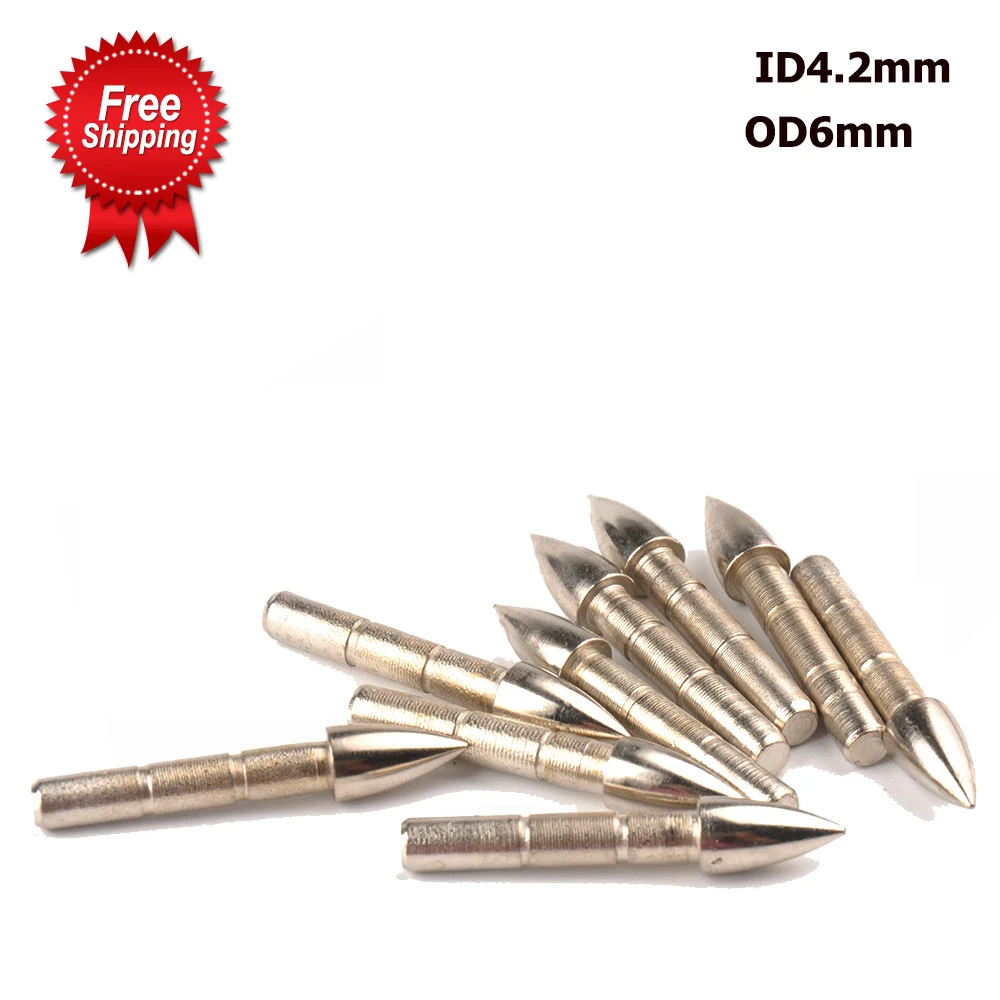 

10/20/50/100 pcs DIY Archery Insert Arrowhead Target Point Broadhead for ID4.2mm OD6mm Arrow Accessories for Hunting Archery