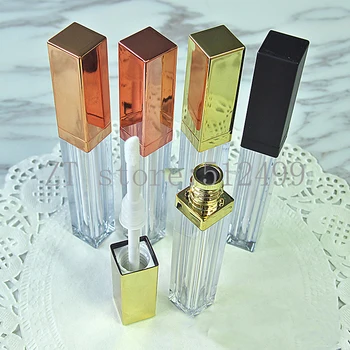 

40pcs/lot 4ml Empty PET Square Matte Clear Lip Gloss Tube Plastic Cosmetic Liquid Lipstick Frosted Lipbalm Refillable Container