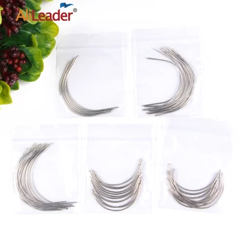 

Alileader Wholesale Curved Needle For Hair Weaving Cap Wigs Needles For Hair Extension 12Pcs/Pack 6Cm/9Cm C-Type Needles Tools