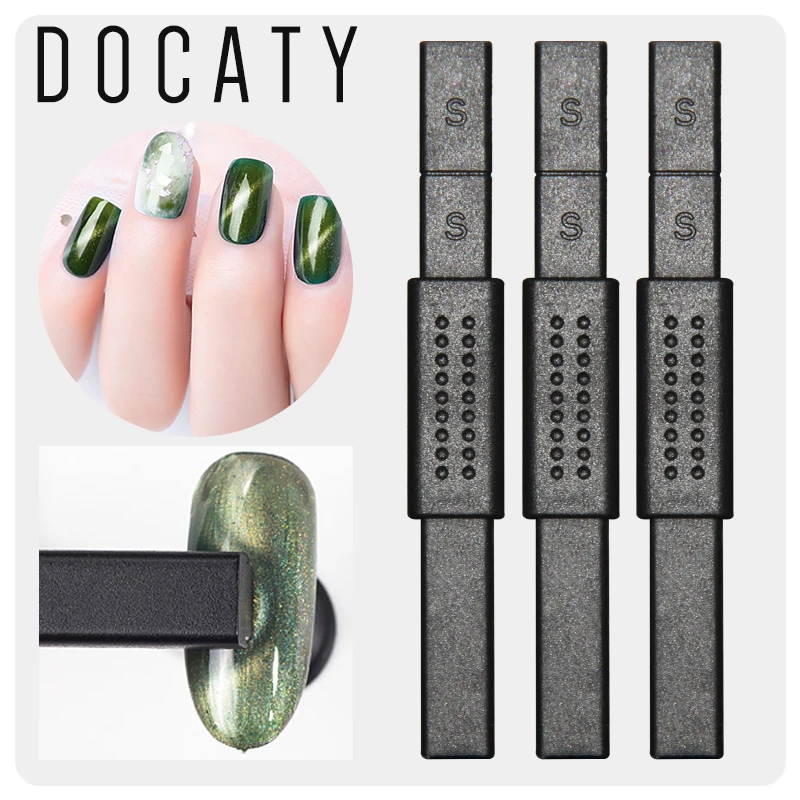 Docaty новинка 2019 мощный дизайн ногтей кошачий глаз гель магнитный стержень для