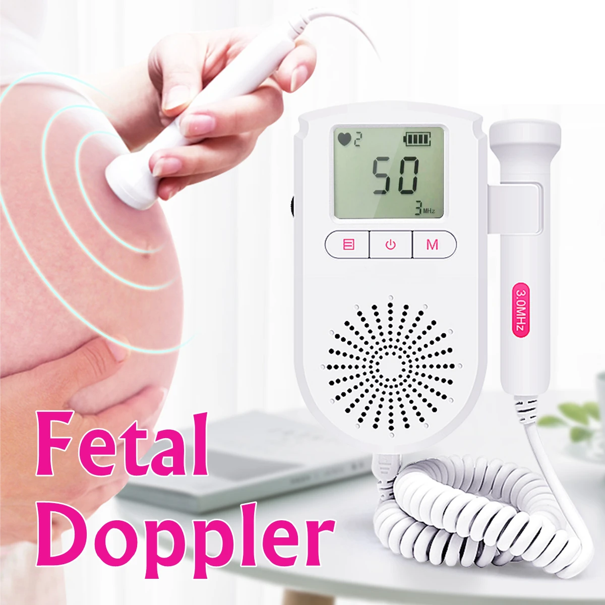

Fetal Doppler Fetal listen baby monitor right test medical no radiation pregnant women household quickened stethoscope