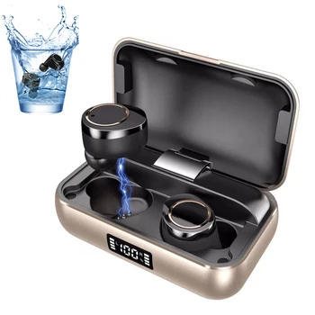 

TWS Bluetooth Earphone wireless headphones gaming headset IPX7 Waterproof Earphone cuffie bluetooth ear buds Metal charging box