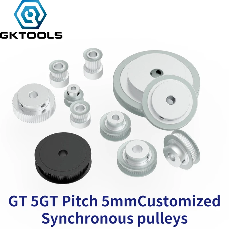 

GKTOOLS GT5 5GT Synchronous pulley pitch 5mm Small Backlash Manufacture Customizing all kinds of 5GT Timing pulley Belt