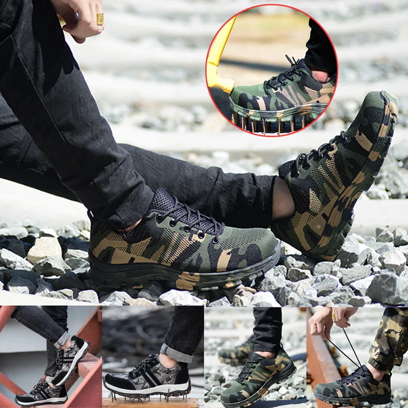 SHUJIN/Новинка; рабочие кроссовки; неубиваемая обувь Райдера для мужчин ...