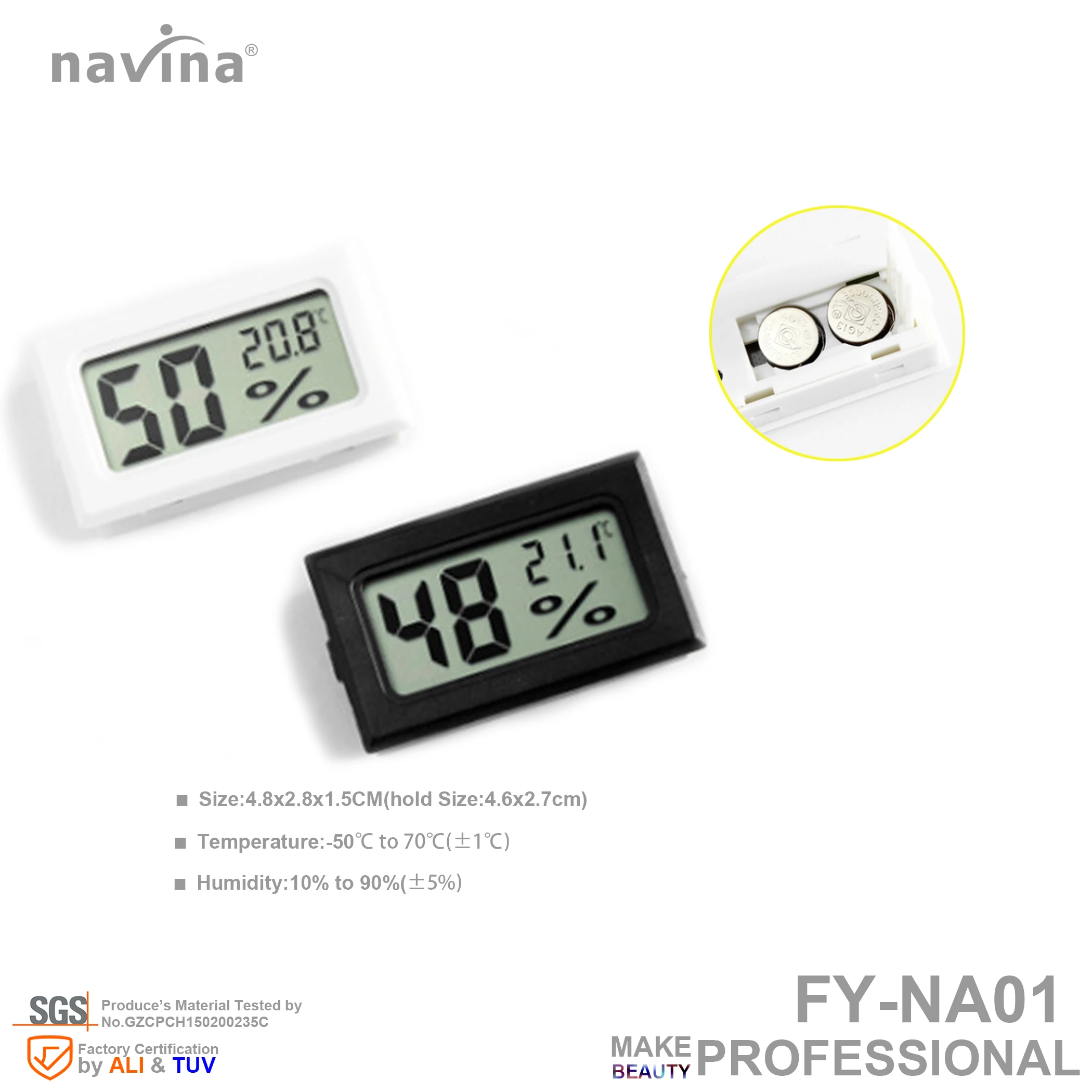Гигрометр для наращивания ресниц navina FY-NA01 20 шт./лот температура: от-50 ℃ до 70 ℃(± 1